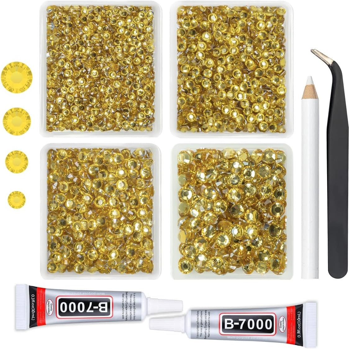 Sapphire Blue AB Resin Rhinestones W B7000 Jewelry Glue for Bedazzling Crafting
