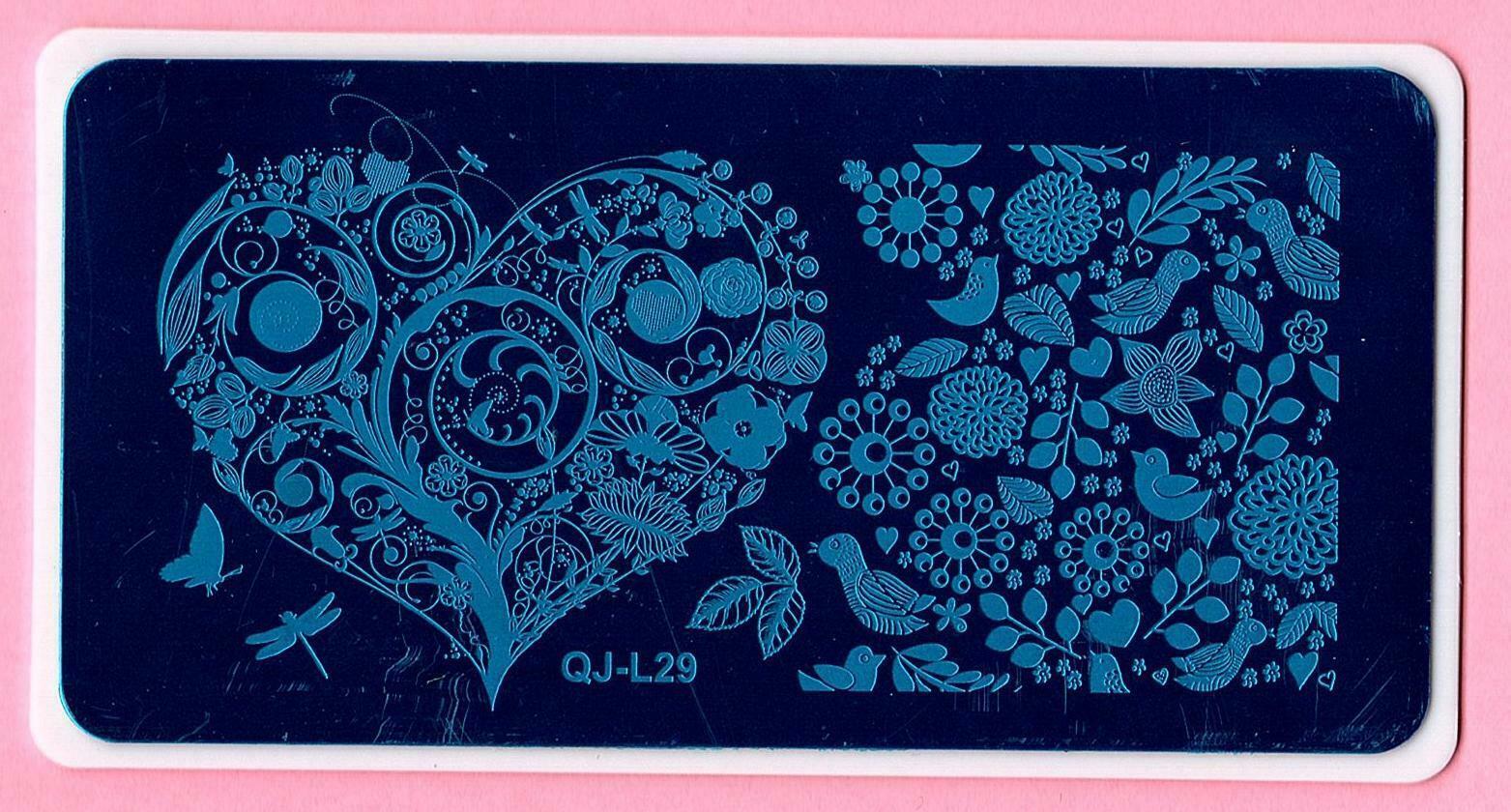 Valentine’s Day Nail Art DIY Stamping Metal Template Stencil Image Plate QJ