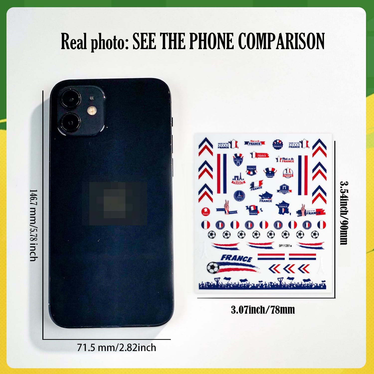 World Cup Soccer Nail Art Stickers,12 Sheets Football Themed Nail Decals | Socce