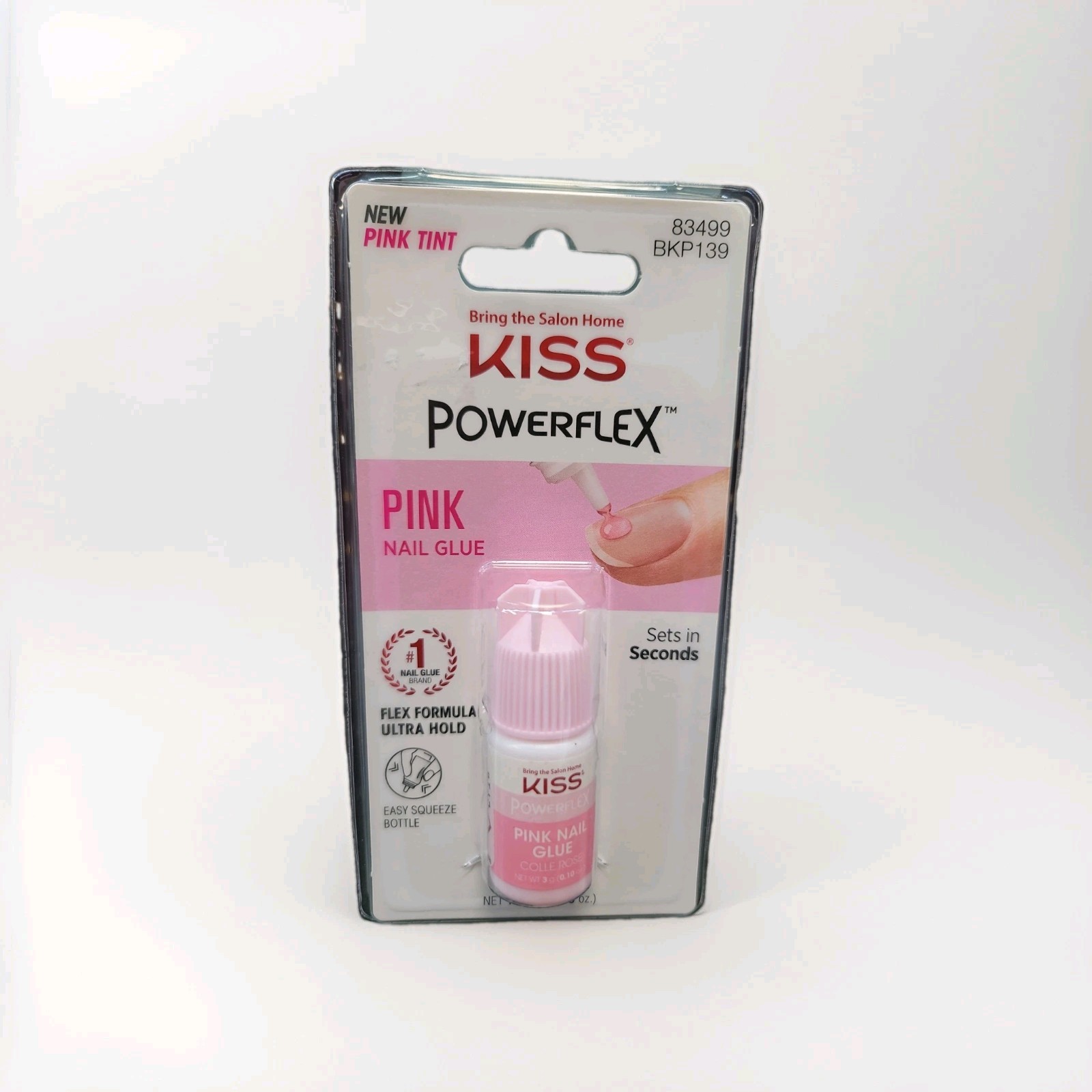 KISS Pink Tint Powerflex Ultra Hold Nail Glue BKP139