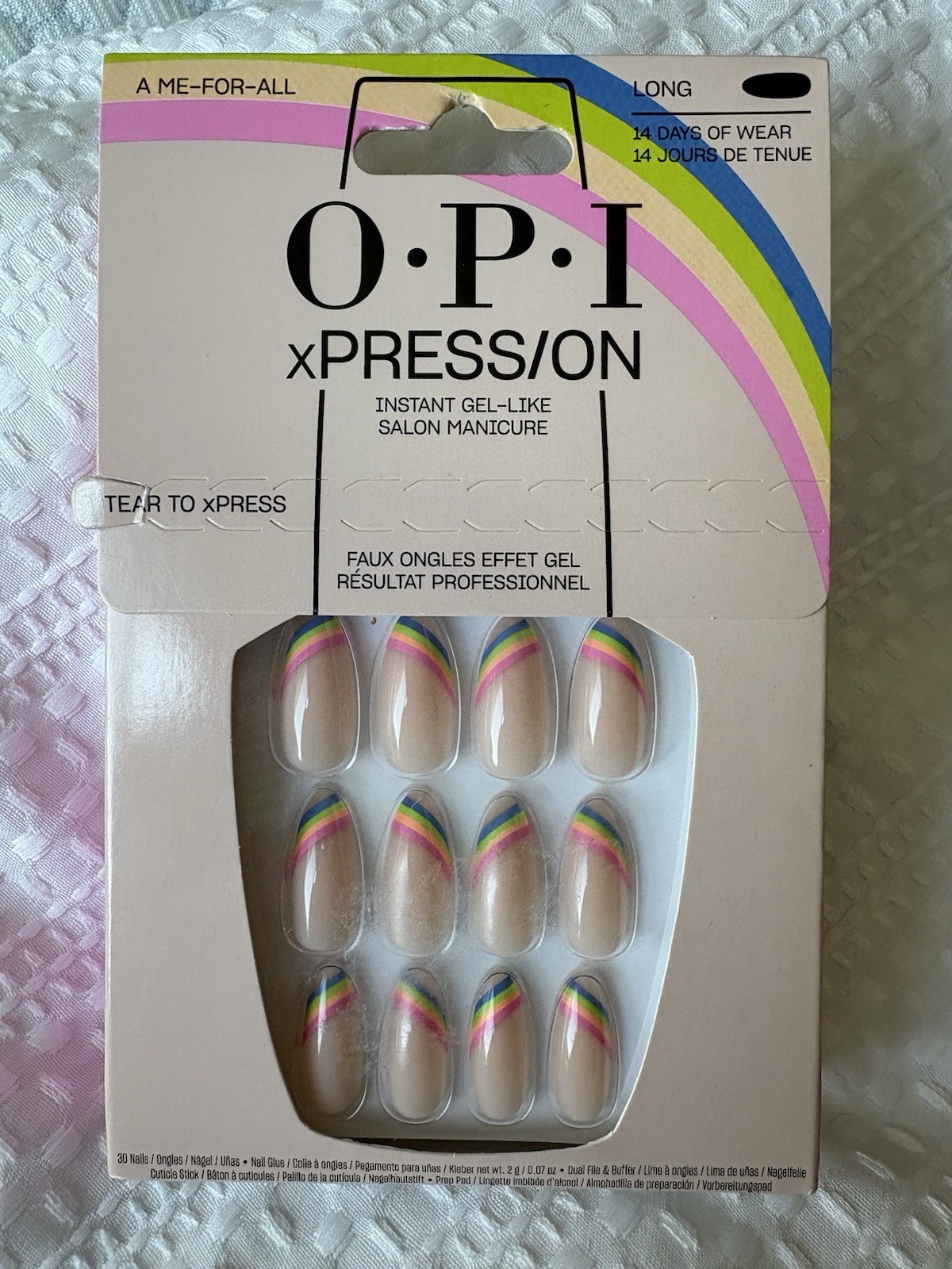 O•P•I xPRESS/ON Instant Gel-Like Salon Manicure Nail Set NWB