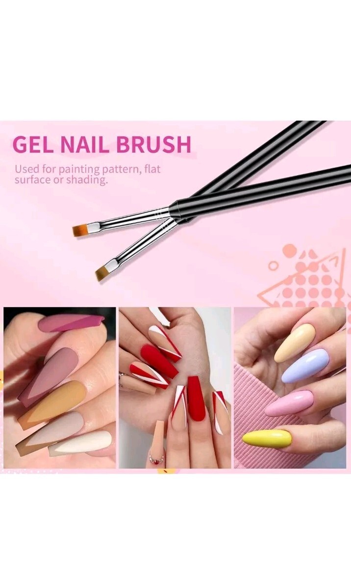 Saviland Nail Art Brushes Set – 6Pcs Double-End Nail Art Tools Professional Nail