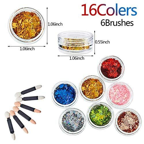 16 Colors Butterfly Glitter Nail Sequins Holographic Body Glitter Laser Butte…