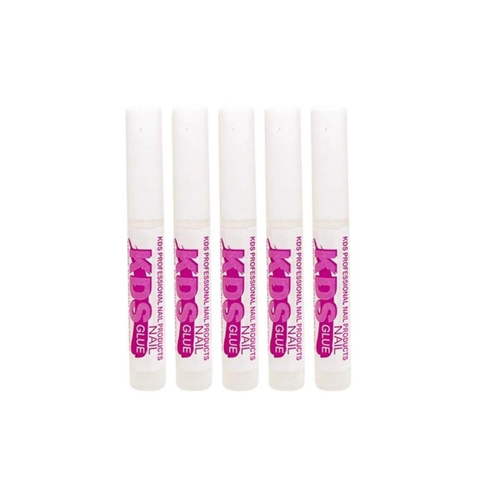 Clear Nail Tip Glue – 5 Pcs Fast Drying Adhesive for Plastic Applications