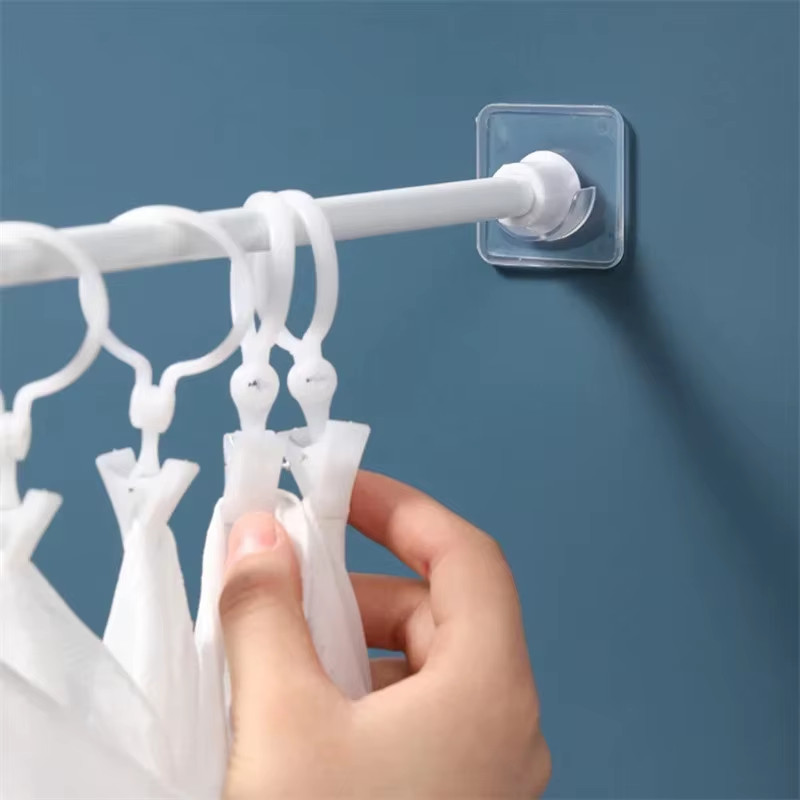 2/6/8Pcs Punch-Free Household Telescopic Pole Support Sticker Nail-Free Adjustab