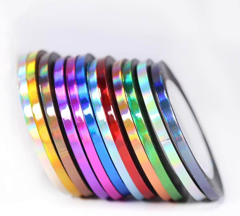 Nail Art Striping Tape Lines Kit 36 Pcs 1Mm 2Mm 3Mm Nail Tape Strips for Design