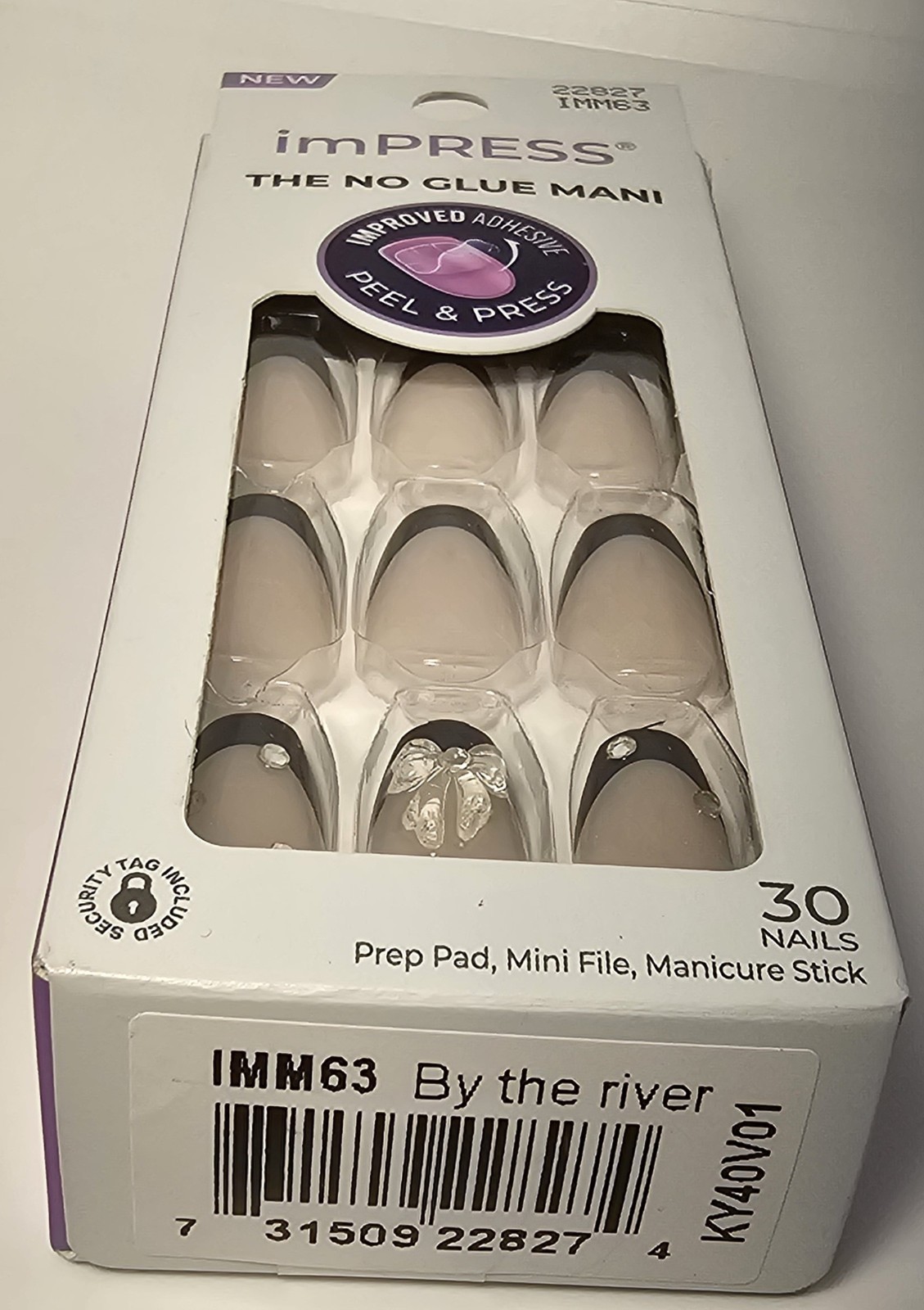 imPRESS No Glue Mani Press On Nails, “BY THE RIVER” ~ Peel & press-Medium