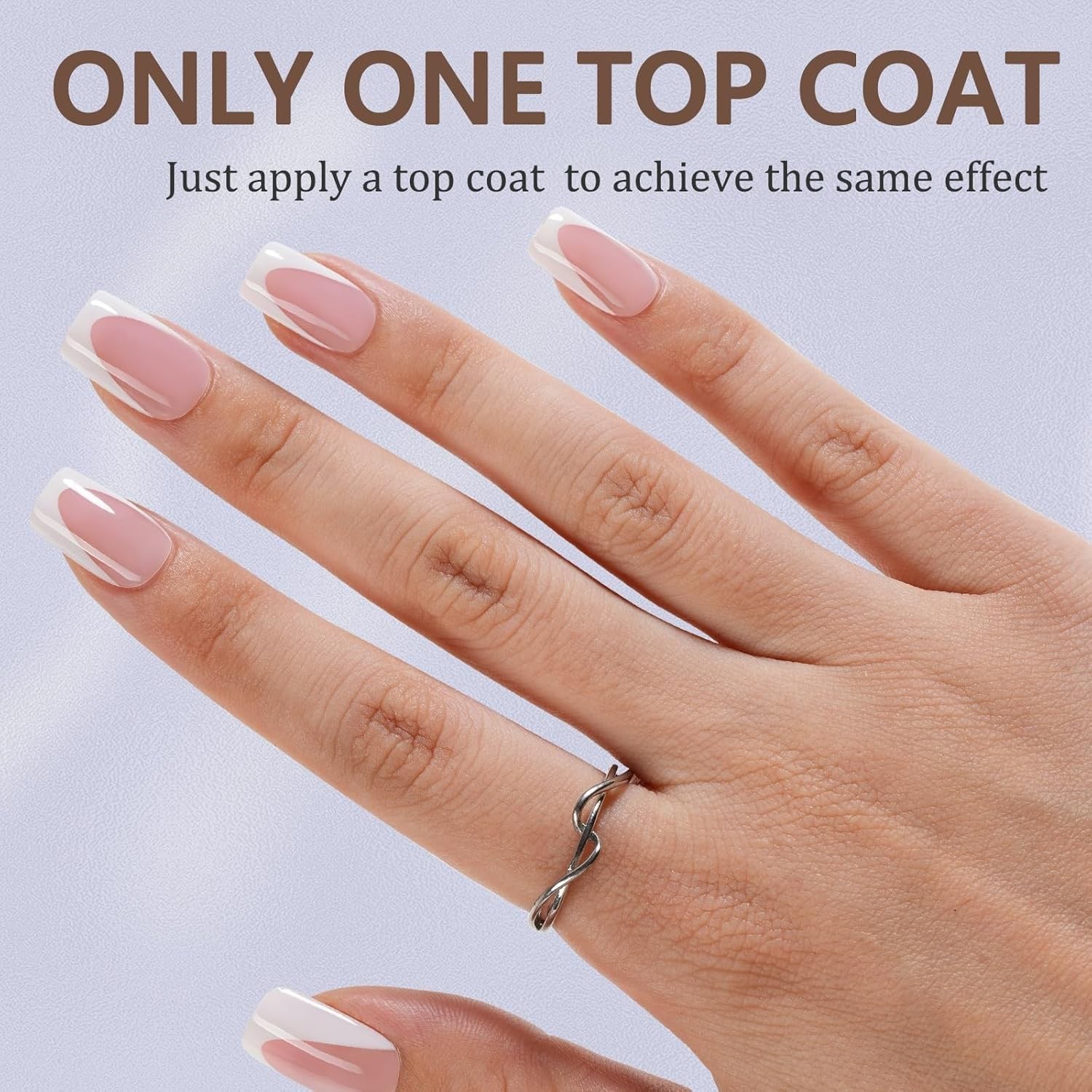 Deep French Tip Press On Nails, 160Pcs French Gel Nail Tips, Short Multicolor