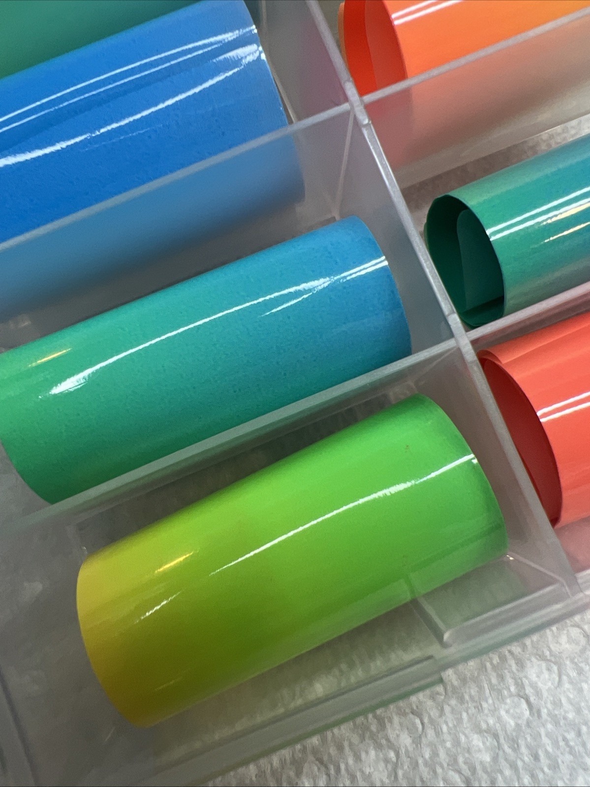 10 Piece Ombré Nail Transfer Foil/Bright Vibrant Colors