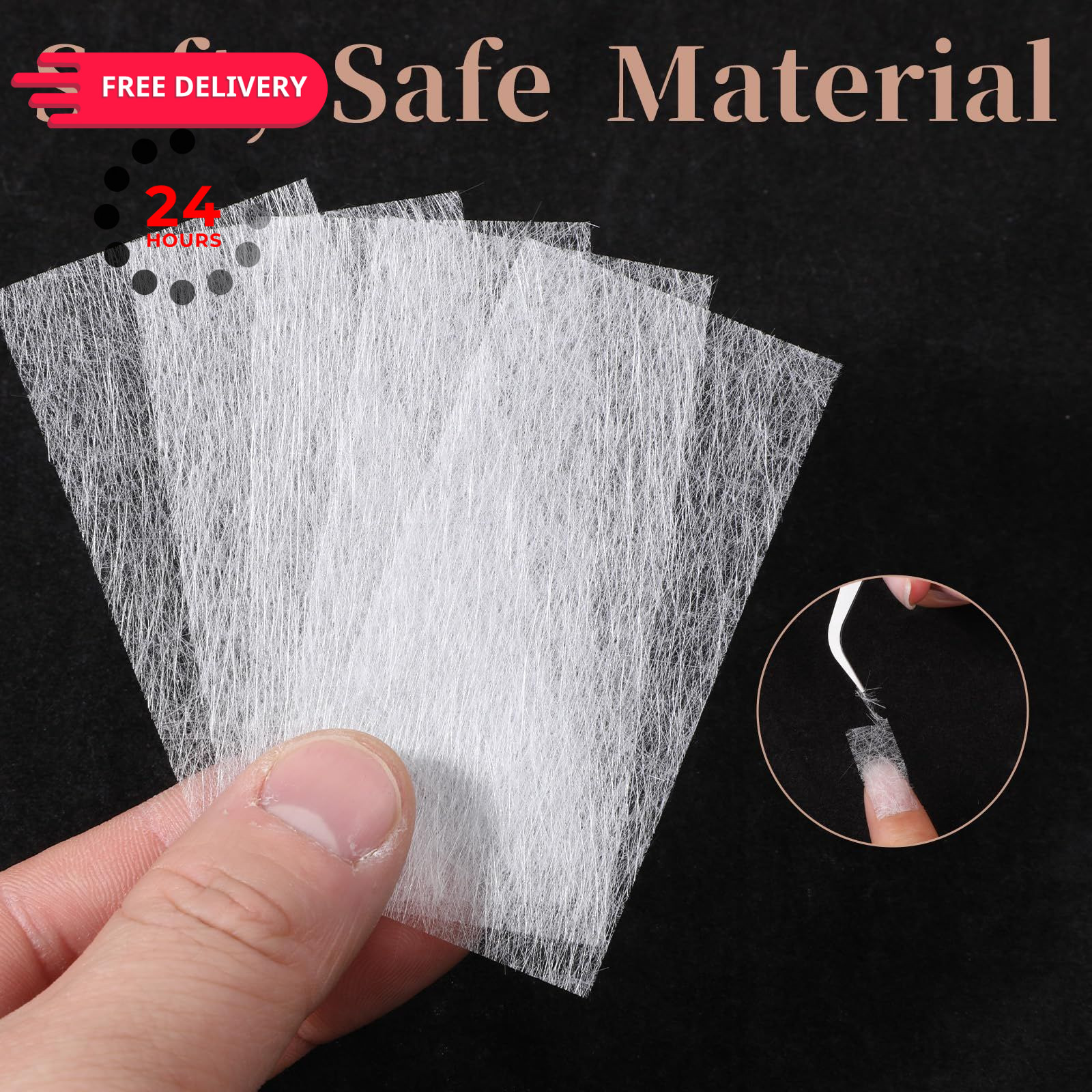 YBEATY 151 PCS Silk Nail Extension Wrap Kit 3.15 × 1.57 × 0.04 Inch, White