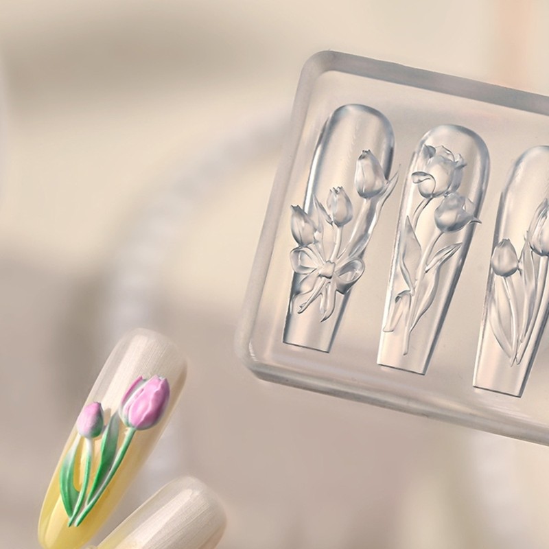 Tulips Shape Small Accessories Crafting Molds Present for Beauty Enthusiasts