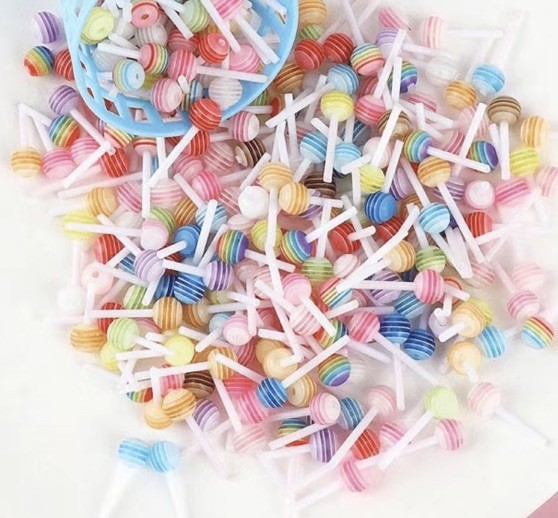 42 pcs Lollipop Nail Art Charms Resin Acrylic Accessories Brand New