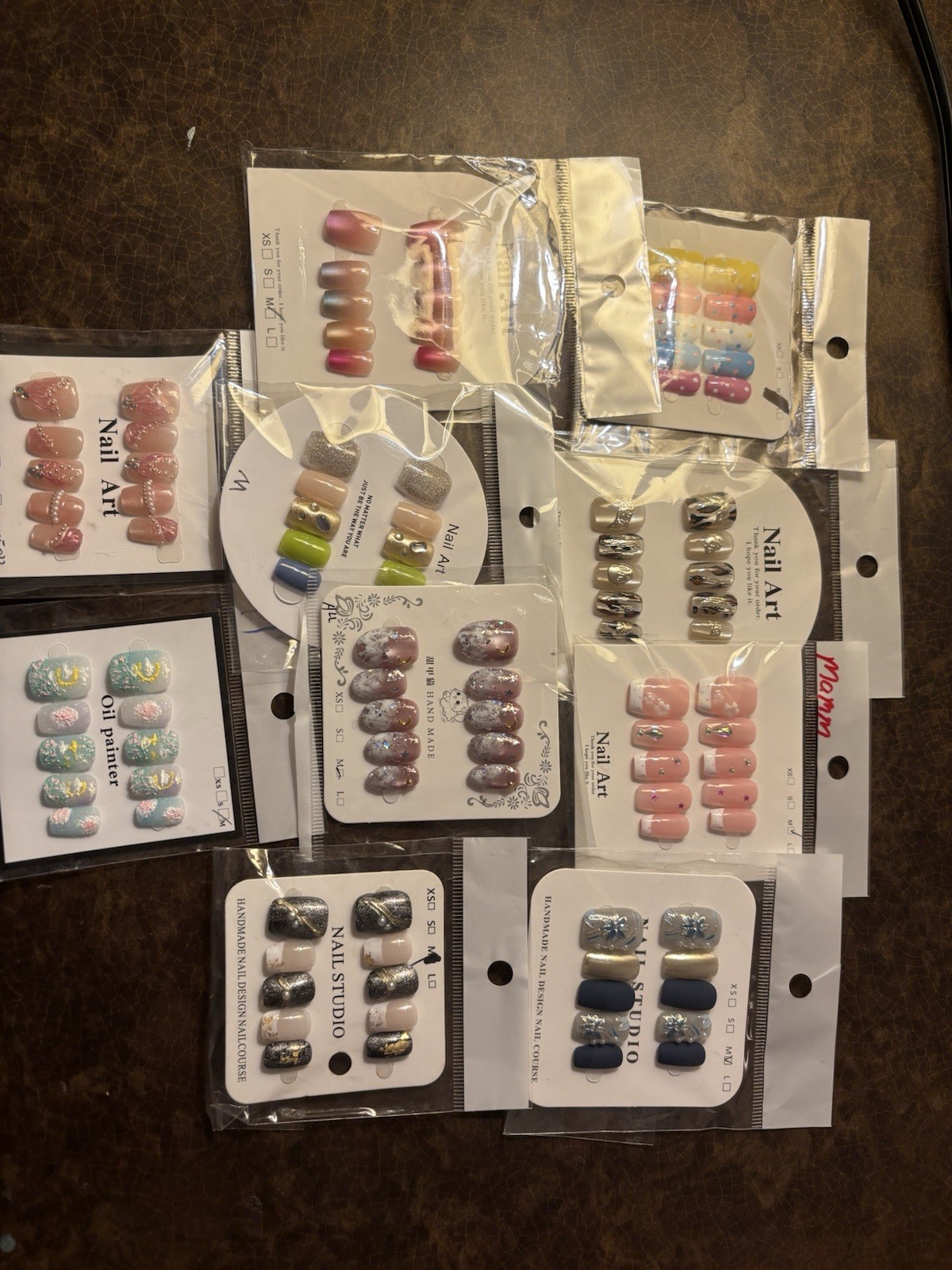 Homemade Assorted Size Medium Press On Nail Lot