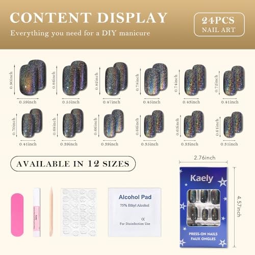Black Chrome 24 Ounce (Pack of 1) 24Pcs-Medium Square-01 Black Colorful