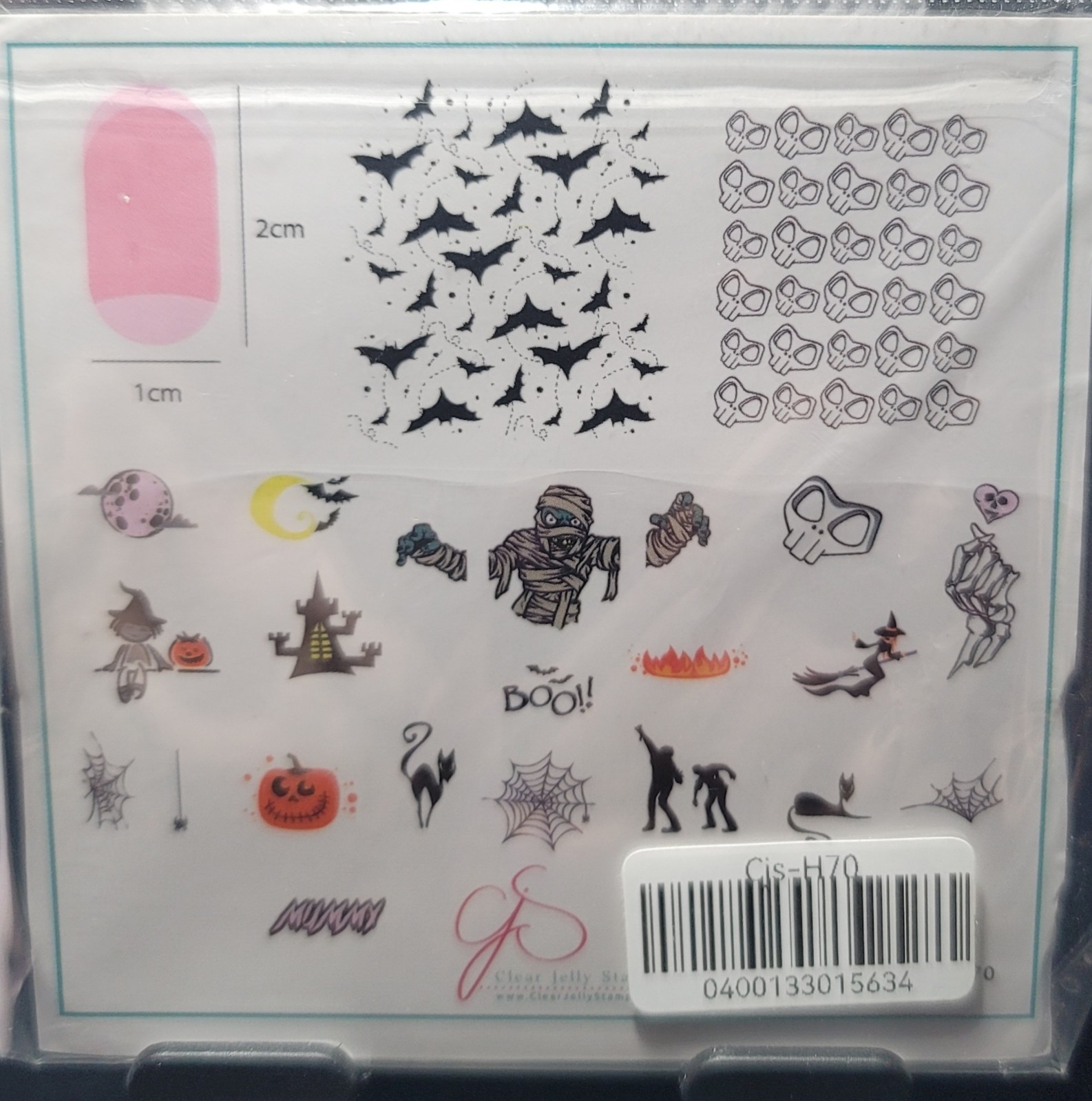 CJS Cjs-h70 Clear Jelly Stamper Nail Stamp Plate Halloween Mummy