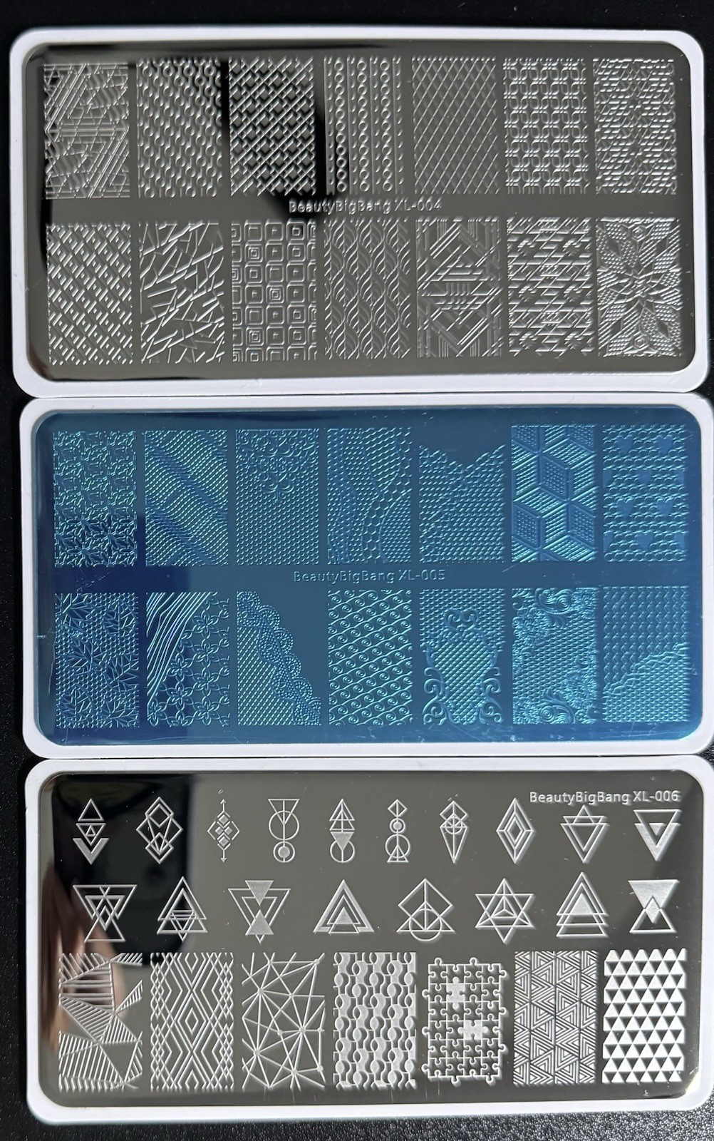 BeautyBigBang XL-004 XL-005 XL-006 Geometric Puzzle Lace Nail Stamping Plates
