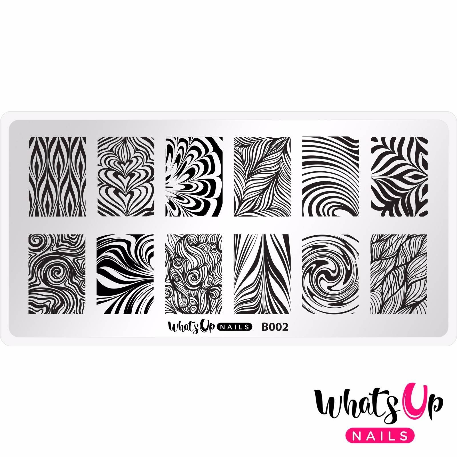 B002 Water Marble to Perfection Stamping Plate For Stamped Nail Art Design