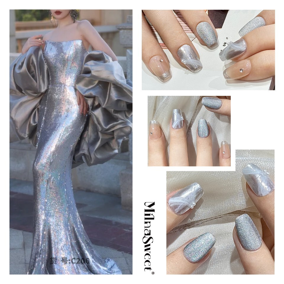 Handmade Press on Nails 10 pc set .+5 Pieces Nail Stickers