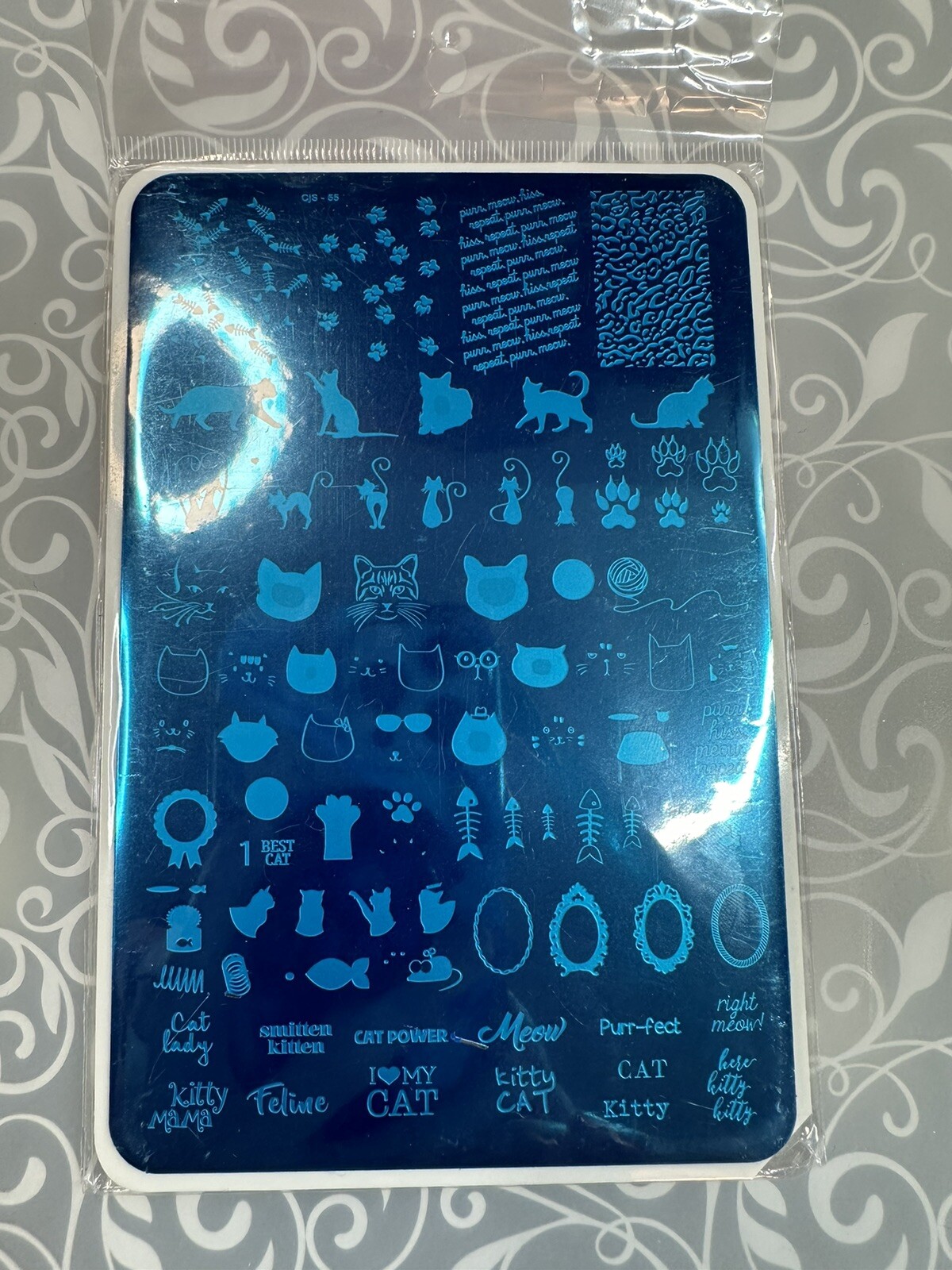 Clear Jelly Stamper CJS-55 Nail Stamping Plate (Cats Theme)