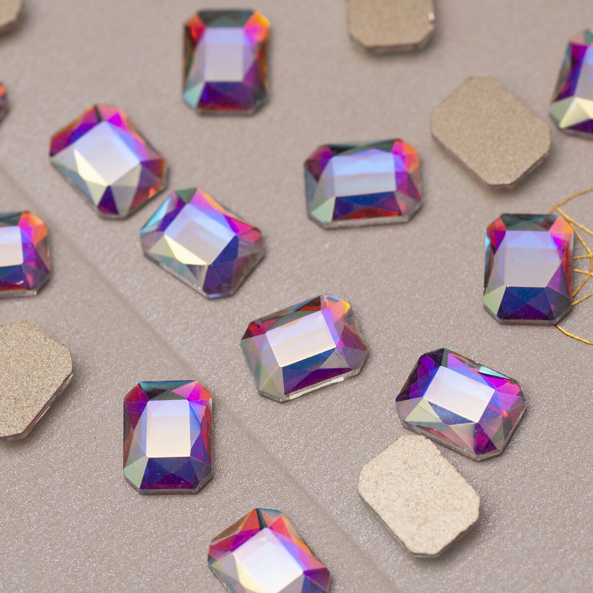 20pcs 6x8mm Glass Nail Art Rhinestones Mix Styles Colorful NoN Hotfix Nail Art