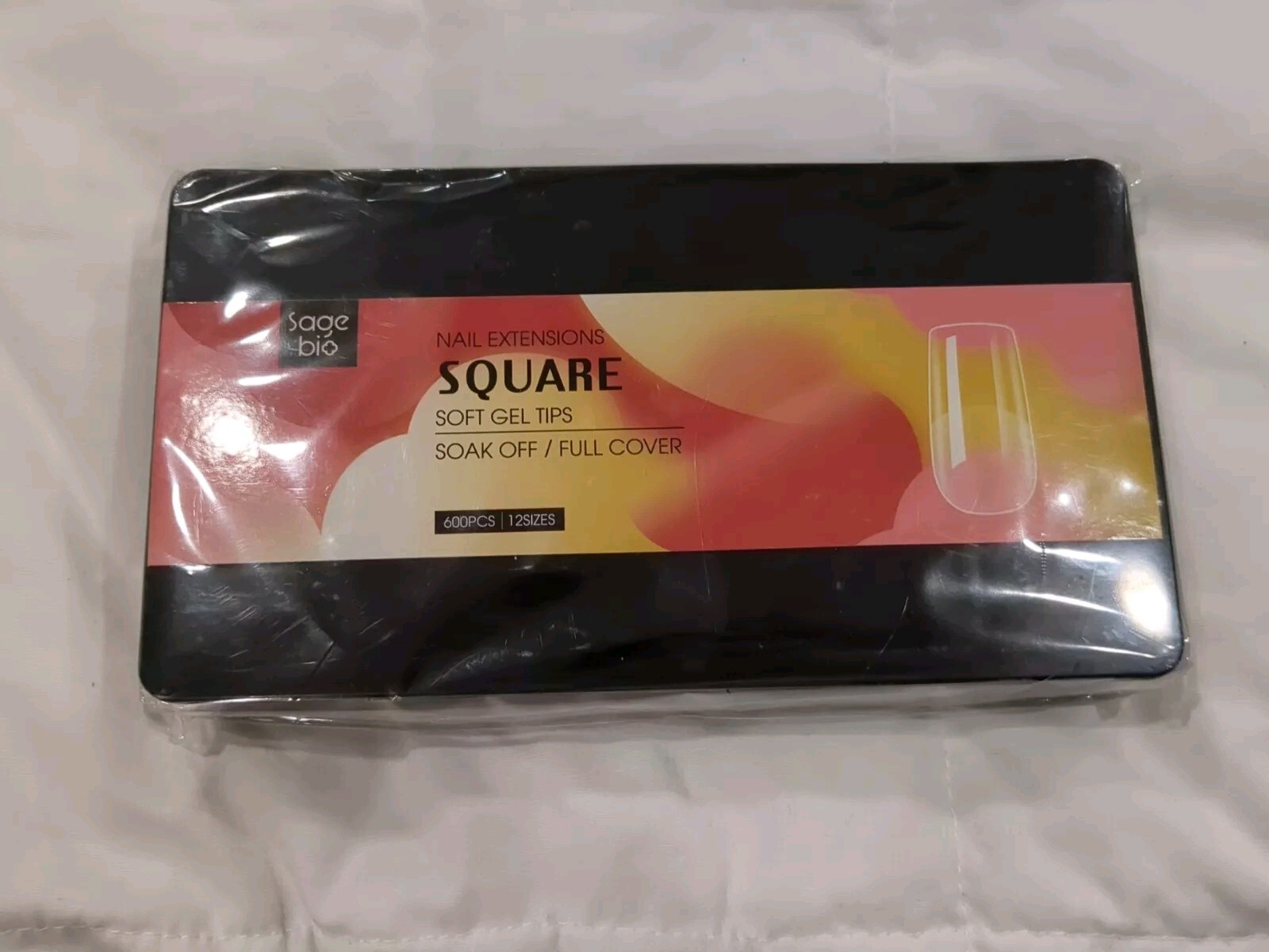 Acrylic Nail Tips 600PCS Square Pre-buff PMMA Fake Nails Press on Soft Gel False