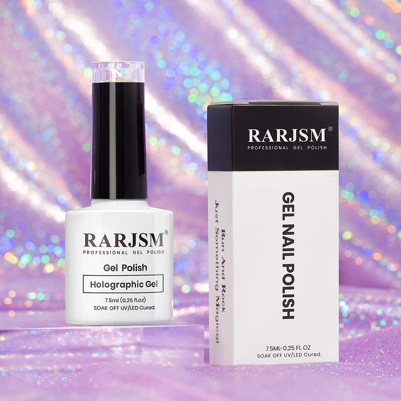 Holographic Nail Polish Gorgeous Glossy Holographic Soak off 1PCS 7.5ML Light Pu