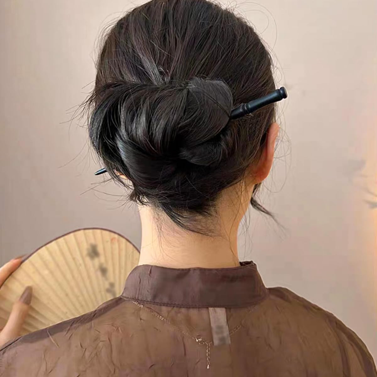 16 PCS Retro Wooden Hair Sticks Bamboo Shape Hair Chopsticks, Vintage Elegant Ha