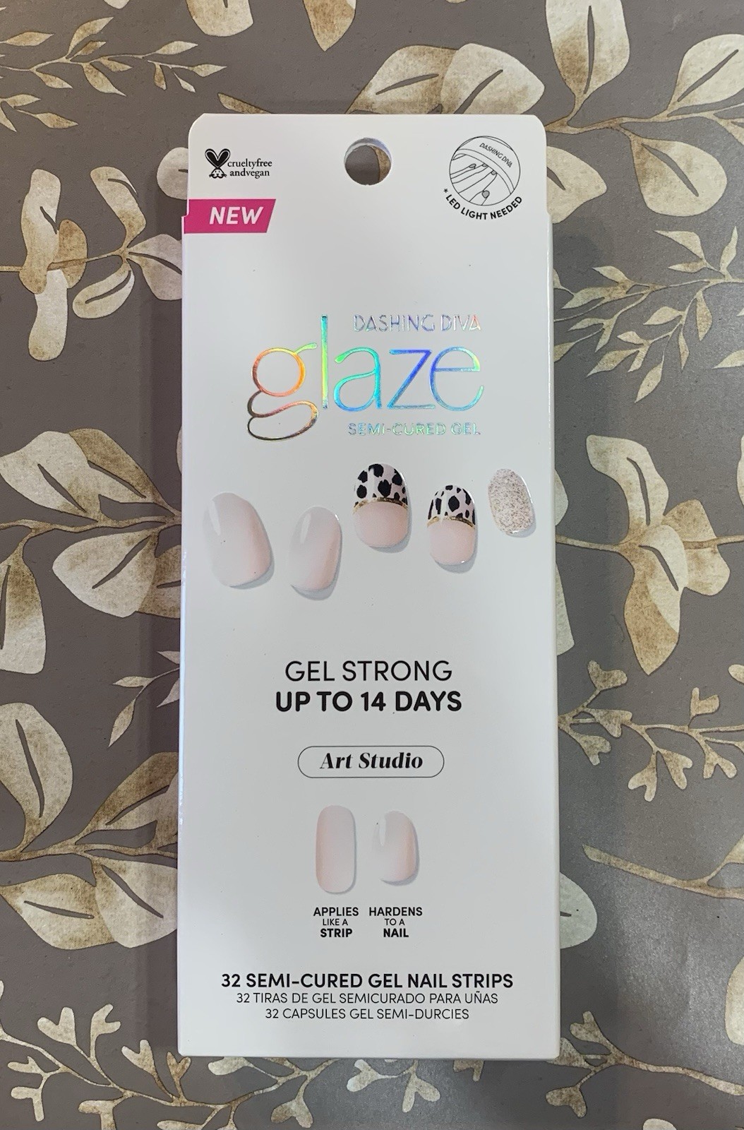 3 Pack Dashing Diva Glaze Semi-Cured Gel Nail Strips Lot of 3 32 Count in Each