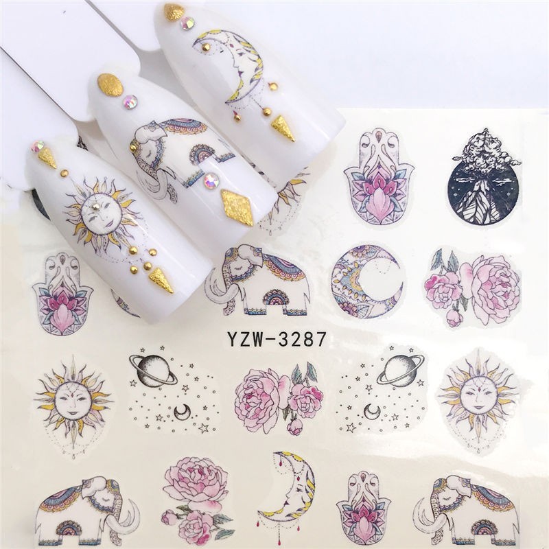 Flower, Floral Nail Art Water Decals DIY Nail Wraps.(Group 2)