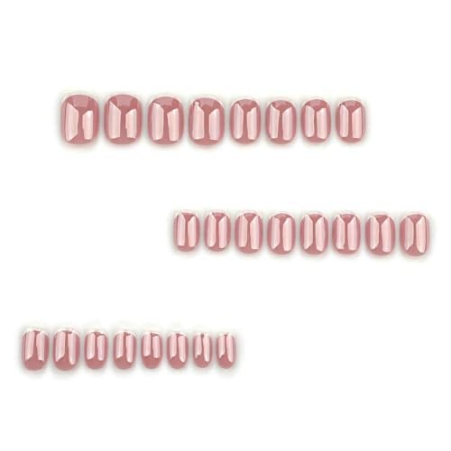 Extra Short Square Shaped Fake Nails – Chrome Tip Press on Nails – Glossy