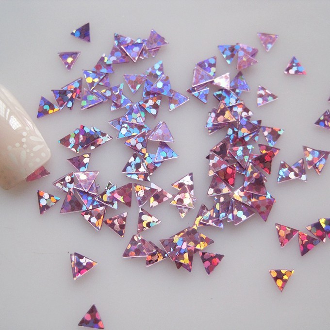 30pcs Holographic Holo Embellishment Nail Art Metallic Decor Style Spark Glitter