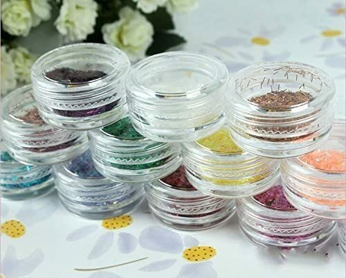 Nail Art Powder 12 Color Dust Glitter Sparkle Nail Tip Decoration