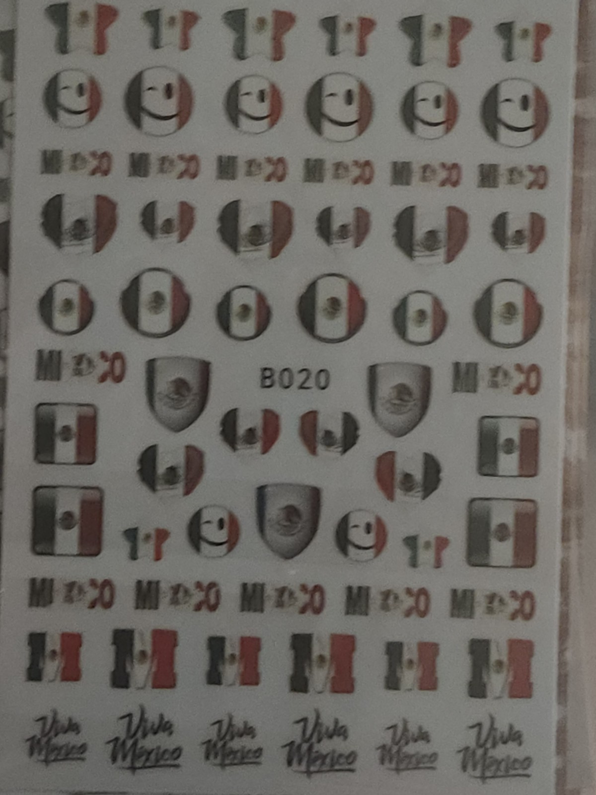 Viva Mexico Nail Art Sticker (1 Pc)