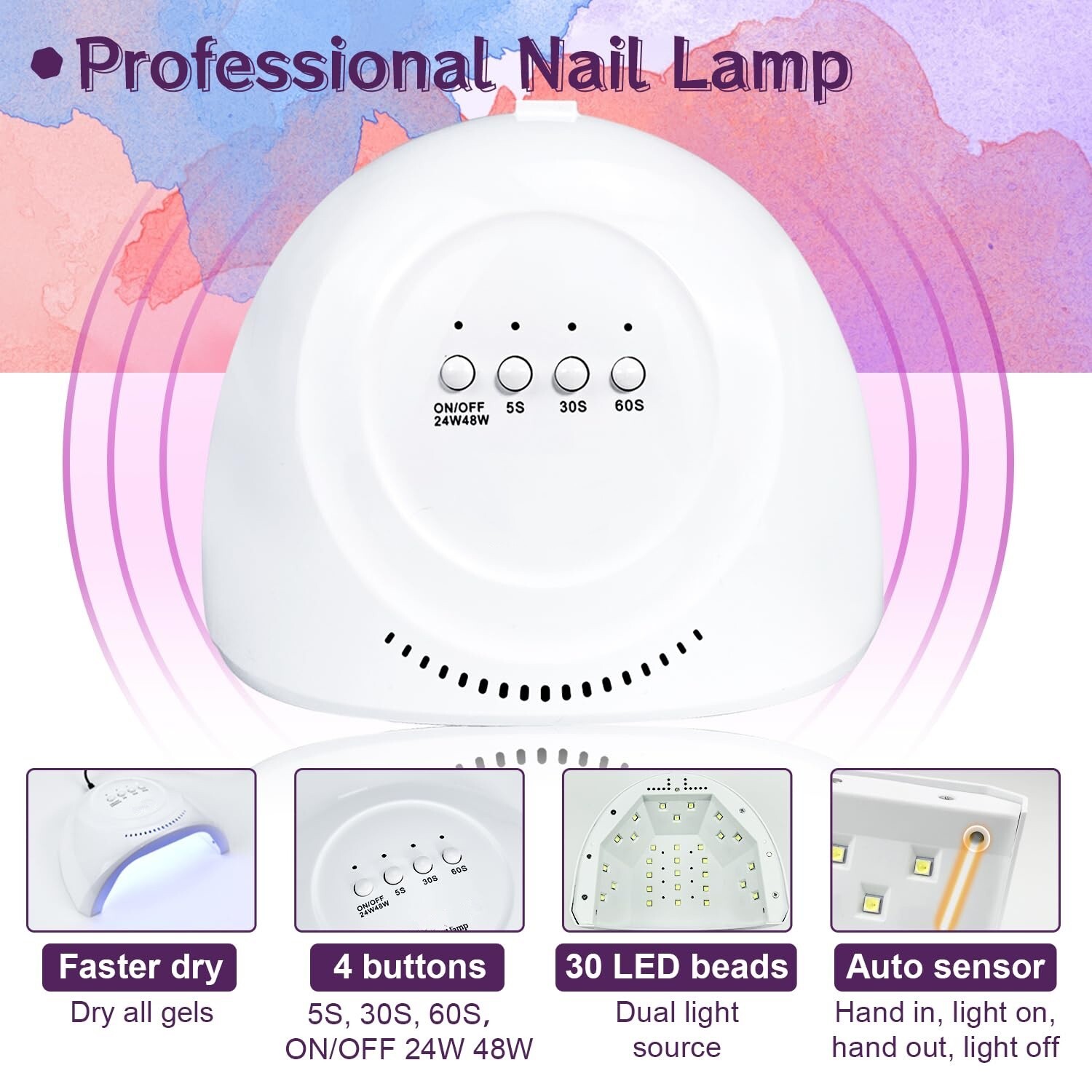 Kit De Unas Acrilicas Completo Manicura Uñas De Colores Una Postizas Uñas Acríli