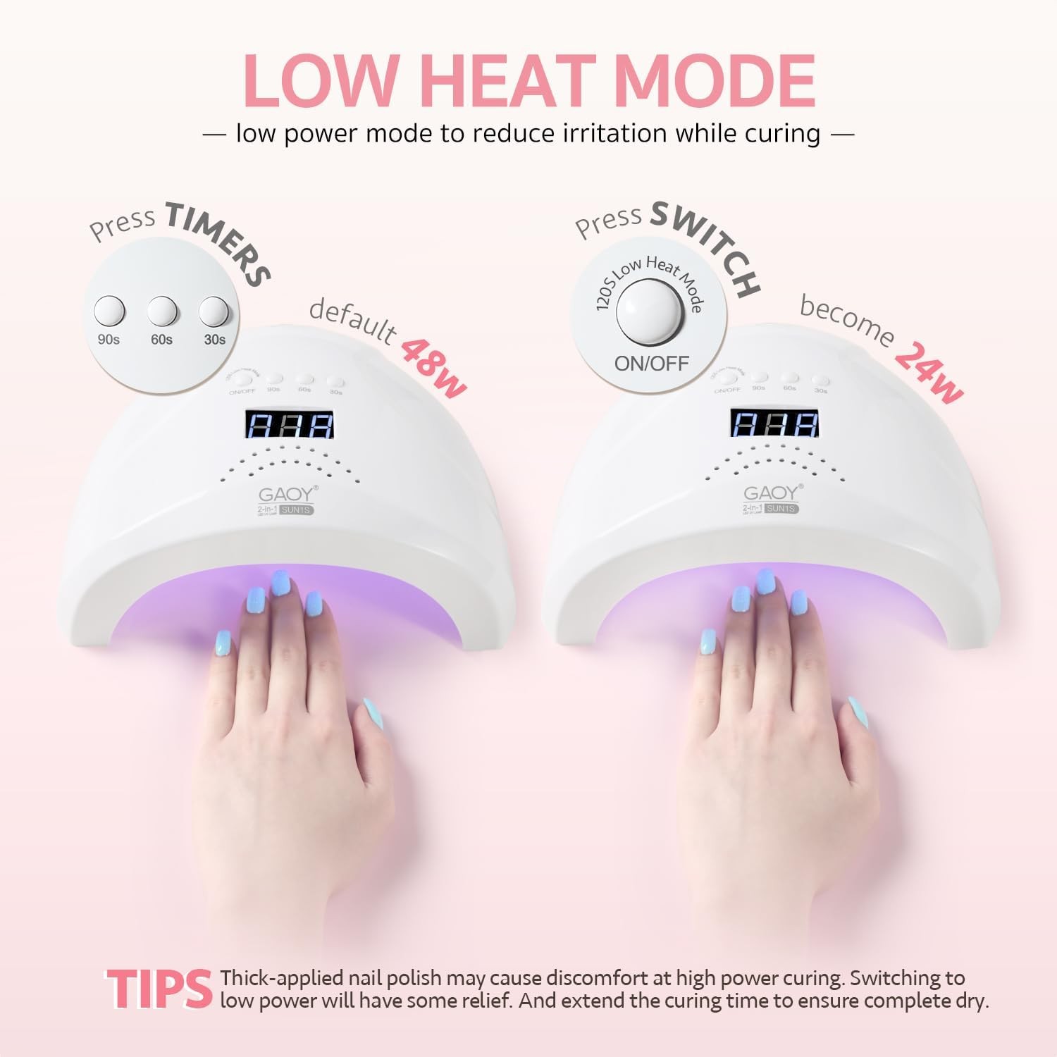 UV LED Nail Lp, UV Light with LCD Display, Profal Nail Dryer