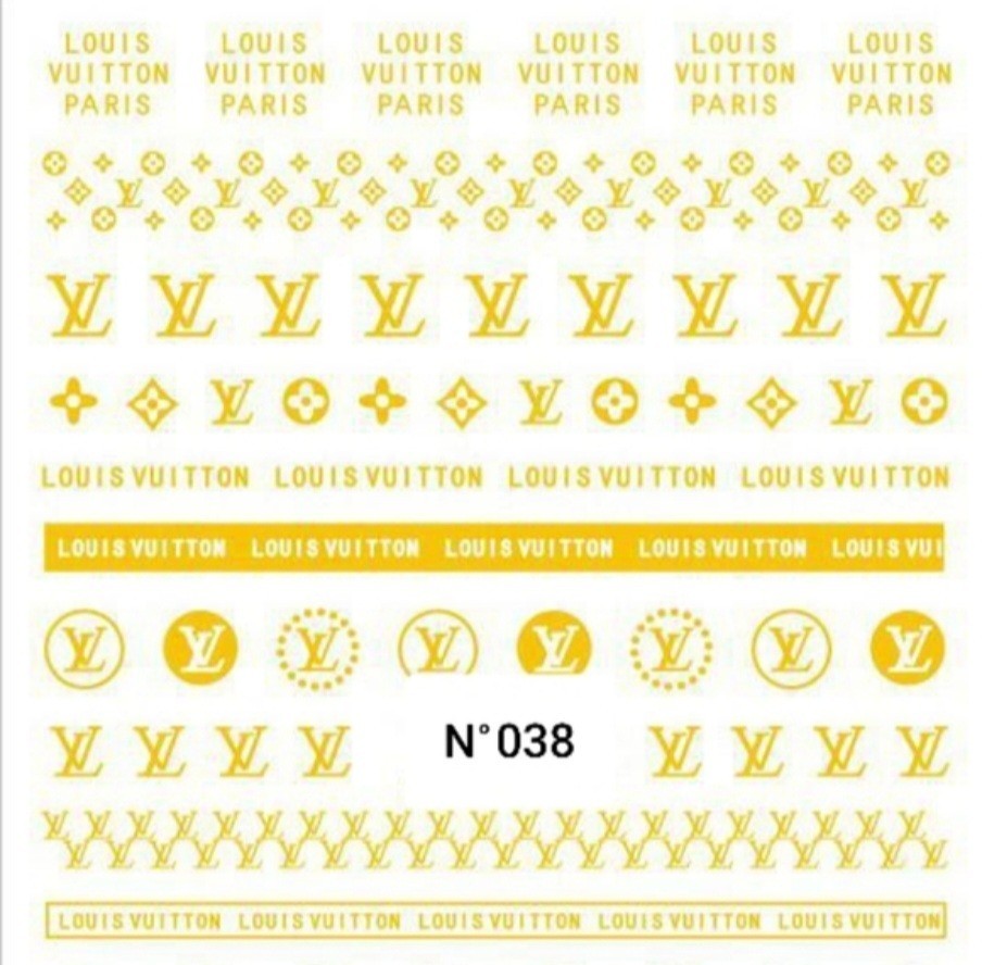 NWT NAIL ART DESIGN SELF-SEAL STICKERS N°38 SOLID GOLD!