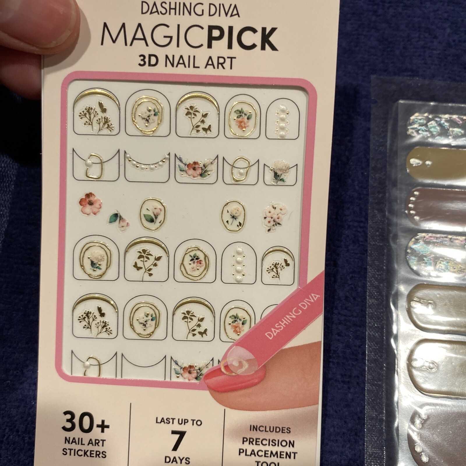 Nail patch Press On Nail Polish Strips 3-D Nail Art With Bling (READ AD)