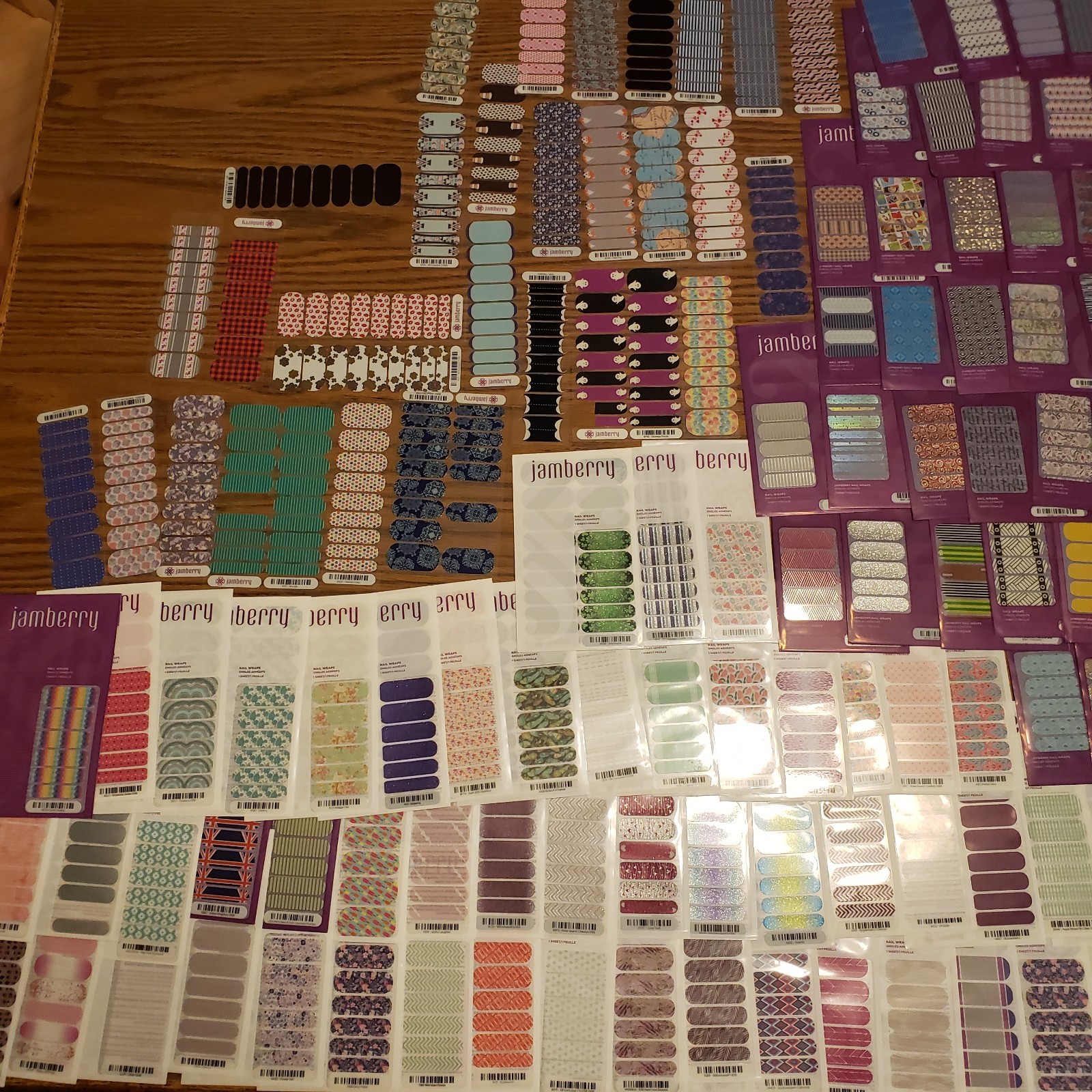 Massive Lot Of Jamberry Nail Wraps 180 full sheets plus partial sheets