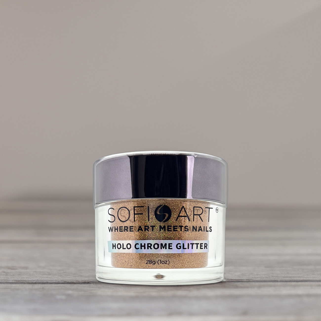 Sofi-Art Holographic Chrome Nail Glitter – Holo Orange #GLS016 – 1 oz