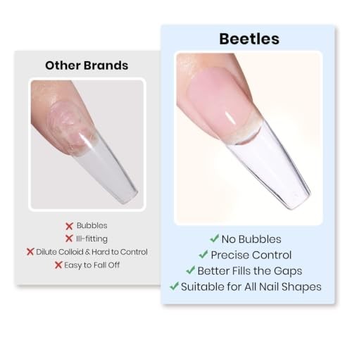 Beetles 30g Solid Nail Glue Gel for Press On Nails Clear UV LED Cured Adhesive