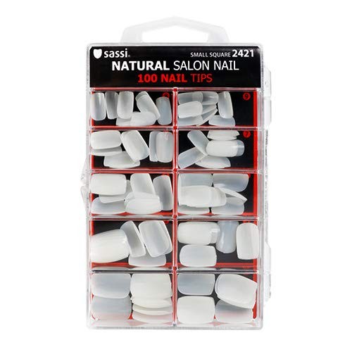 Sassi Natural Small Square Full Cover Nail 100tips