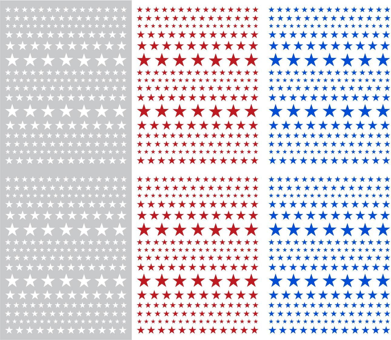 4Th of July Nail Stickers – 3D Self-Adhesive Red White and Blue Star Nail