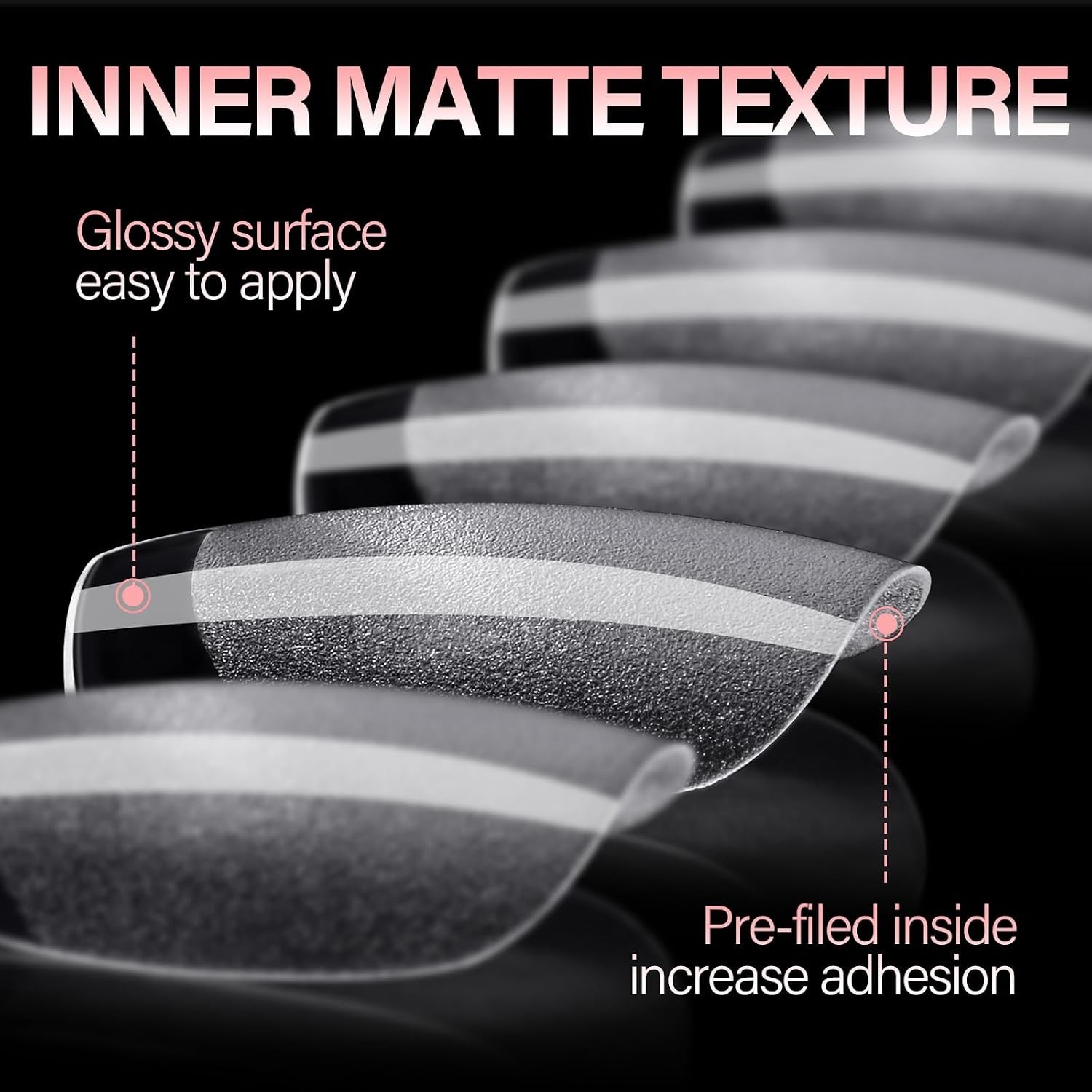 Flexible Short Coffin Nail Tips – Pre-Filed Clear Gelly, 216PCS for At-Home Glam