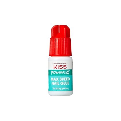 Kiss PowerFlex Maximum Speed Nail Glue – Fast Drying Adhesive for Glue-On Nails