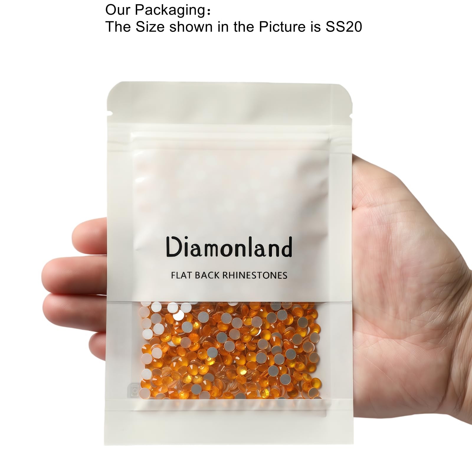 Diamonland Flatback Glass Crystal Rhinestones Rounds Gems for Bedazzling Nail…