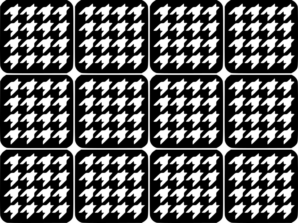 Houndstooth Nail Art Vinyl Decal Stencil Stickers DIY Guides