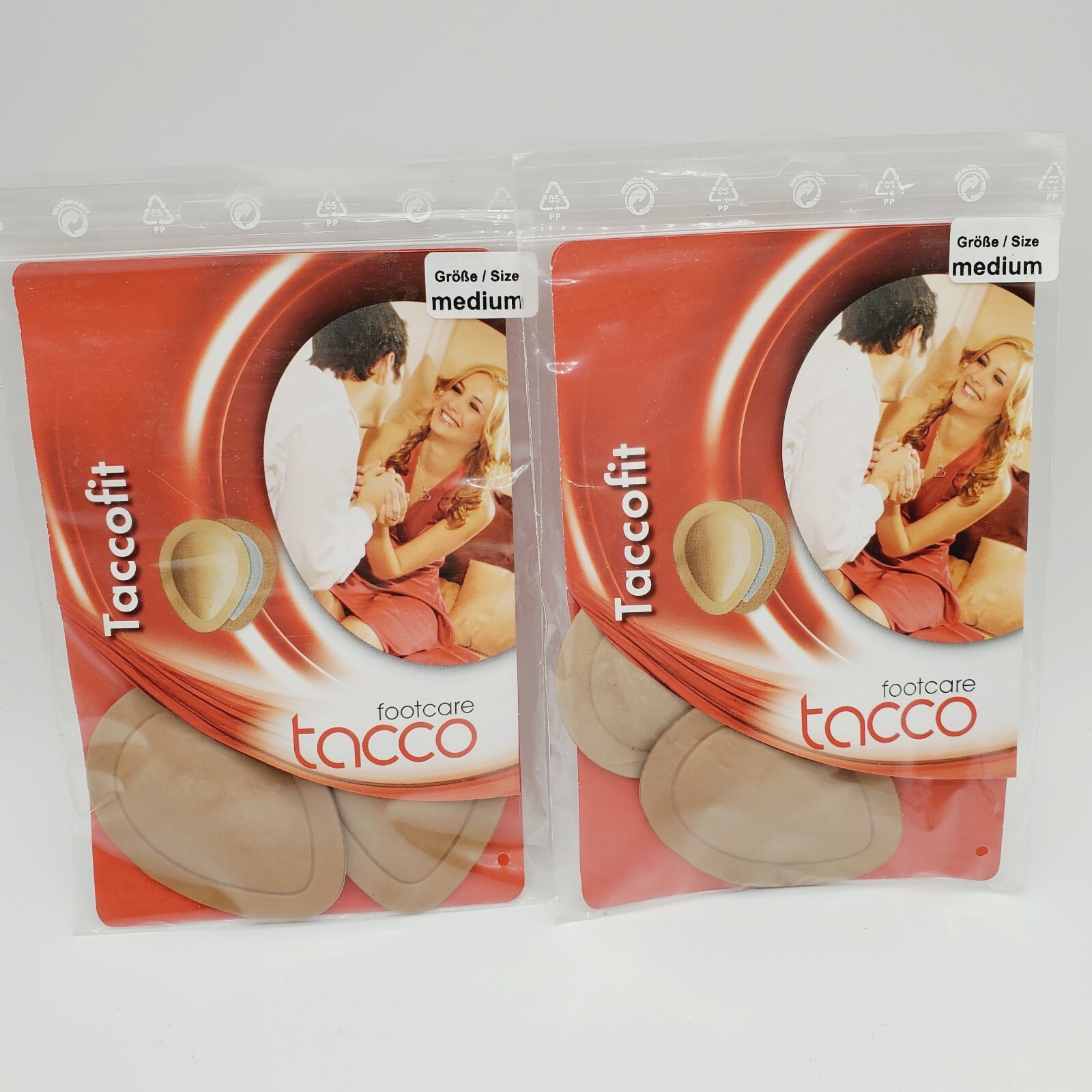 2 Pair Medium M Tacco 607 TaccoFIT Self Adhesive Leather Metatarsal Pad Pads