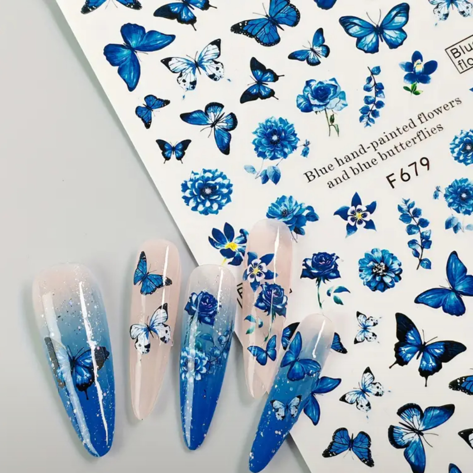 3D Butterfly & Floral Nail Art Stickers – Self-Adhesive, Sparkling Spring,Summer