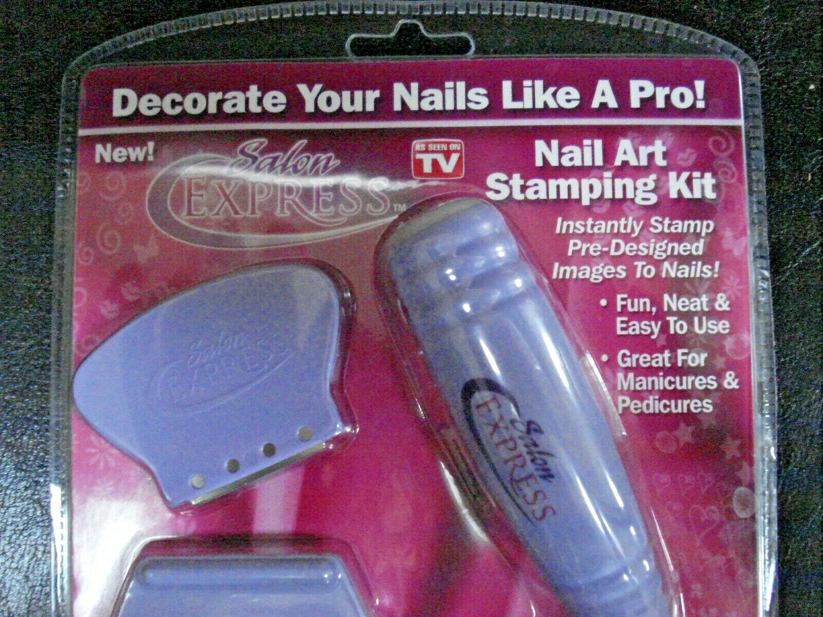 AWESOME 2012 Salon Express Nail Art Stamping Kit AS SEEN ON TV NEW! SEALED!