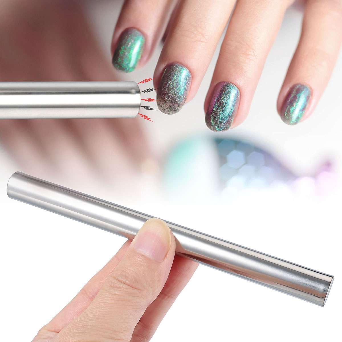 Magnetic Extra Strong Dual-Ended Cat Eye Nail Gel Polish Magnet Nail Art Tool US